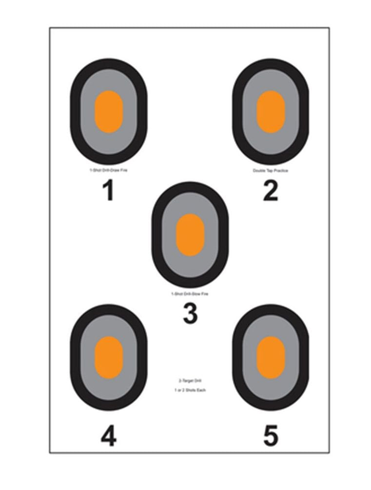 Action Targets 530-OC 5 Bulls ORG CNTR 100 Pack
