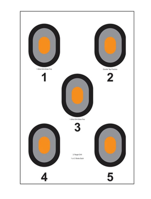 Action Targets 530-OC 5 Bulls ORG CNTR 100 Pack