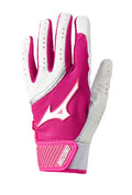 Mizuno Mvp Youth Tee Ball Batting Glove, White-Pink, T-Ball