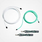 Crossrope Get Lean Set - Weighted Jump Rope- 1/4 Lb And 1/2 Lb Ropes - Slim Handles - Large