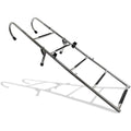 MARINE CITY 2+3 Step Telescoping Folding Ladder - 304 Grade Stainless Steel, 400 lb Capacity - Compact, Sturdy Design for Easy I