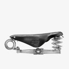 Brooks Saddles B33 Bicycle Saddle With Clamp (Chrome Rails, Black)