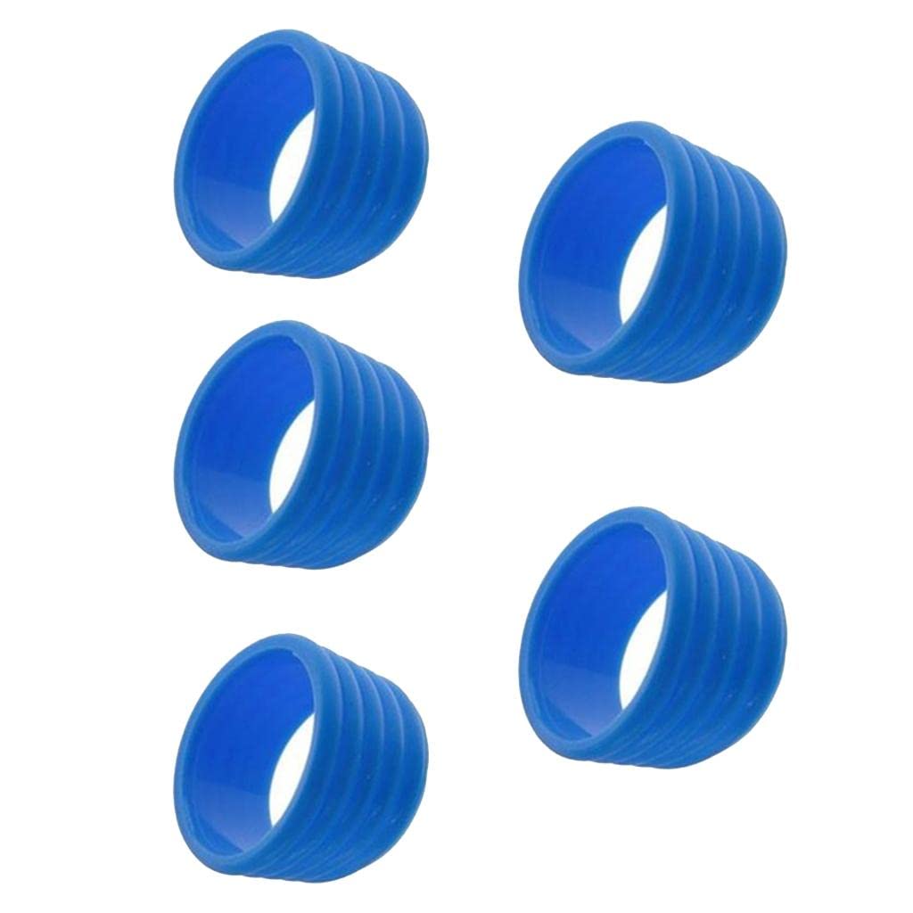Merishopp 5 Packs Tennis Racquet Grip Ring Sweat Absorbing Badminton Grip Band Blue