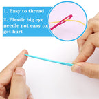 60Pcs Plastic Sewing Needles, Large Eye Plastic Yarn Needles For Kids, 276354591 Inch Plastic Needles For Yarn And Craft Plastic