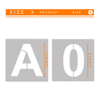 Mossdecal 2 Letter Stencils And Numbers, 36 Pcs Alphabet Art Craft Stencils, Reusable Plastic Number Templates Letter Stencils F