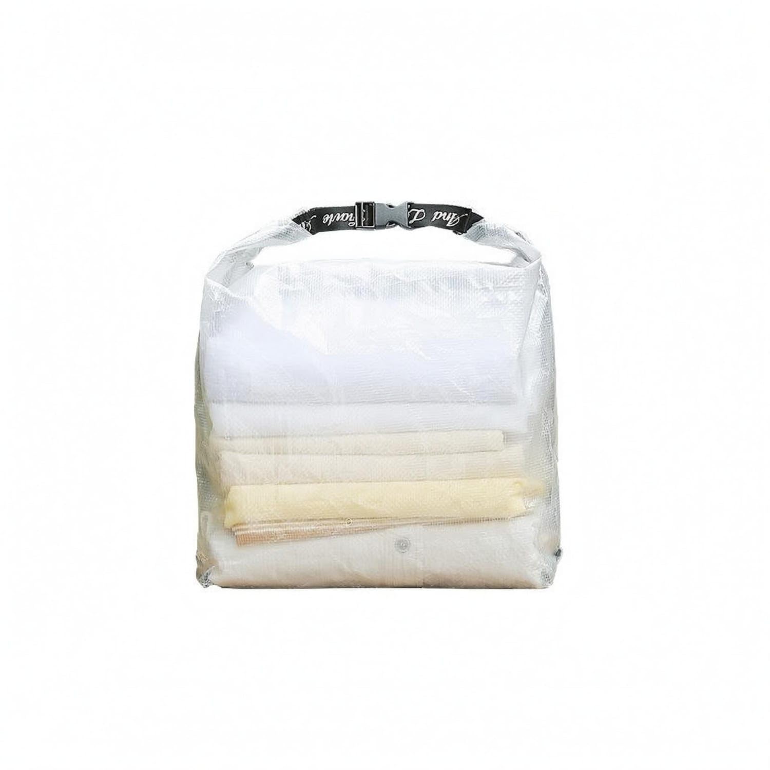 Ecomistiq WaterResistant RollTop Storage Bag Lightweight Outdoor Storage Bag SoftSided For, Transparent, Xl