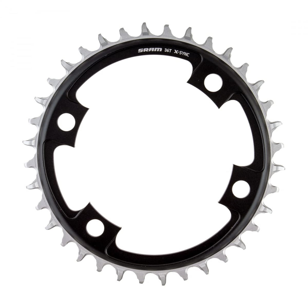 Sram 36 Tooth 107Mm Bcd X 4-Bolt 1X12-Speed X-Sync Chainring, Blast Black