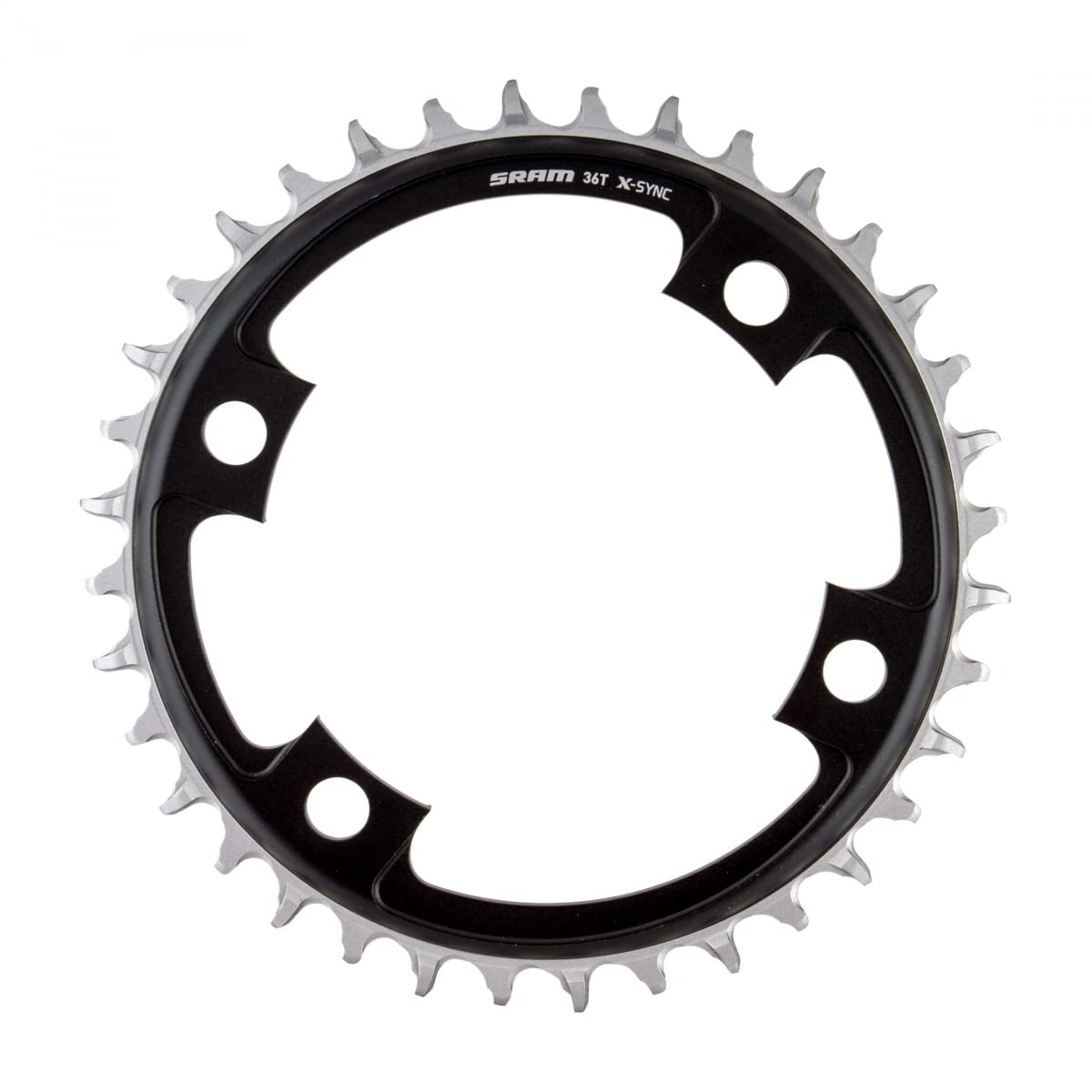 Sram 36 Tooth 107Mm Bcd X 4-Bolt 1X12-Speed X-Sync Chainring, Blast Black