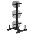 Weight Plate Rack for Home Gym, 6 Post Olympic Plate Holder with Wide Base