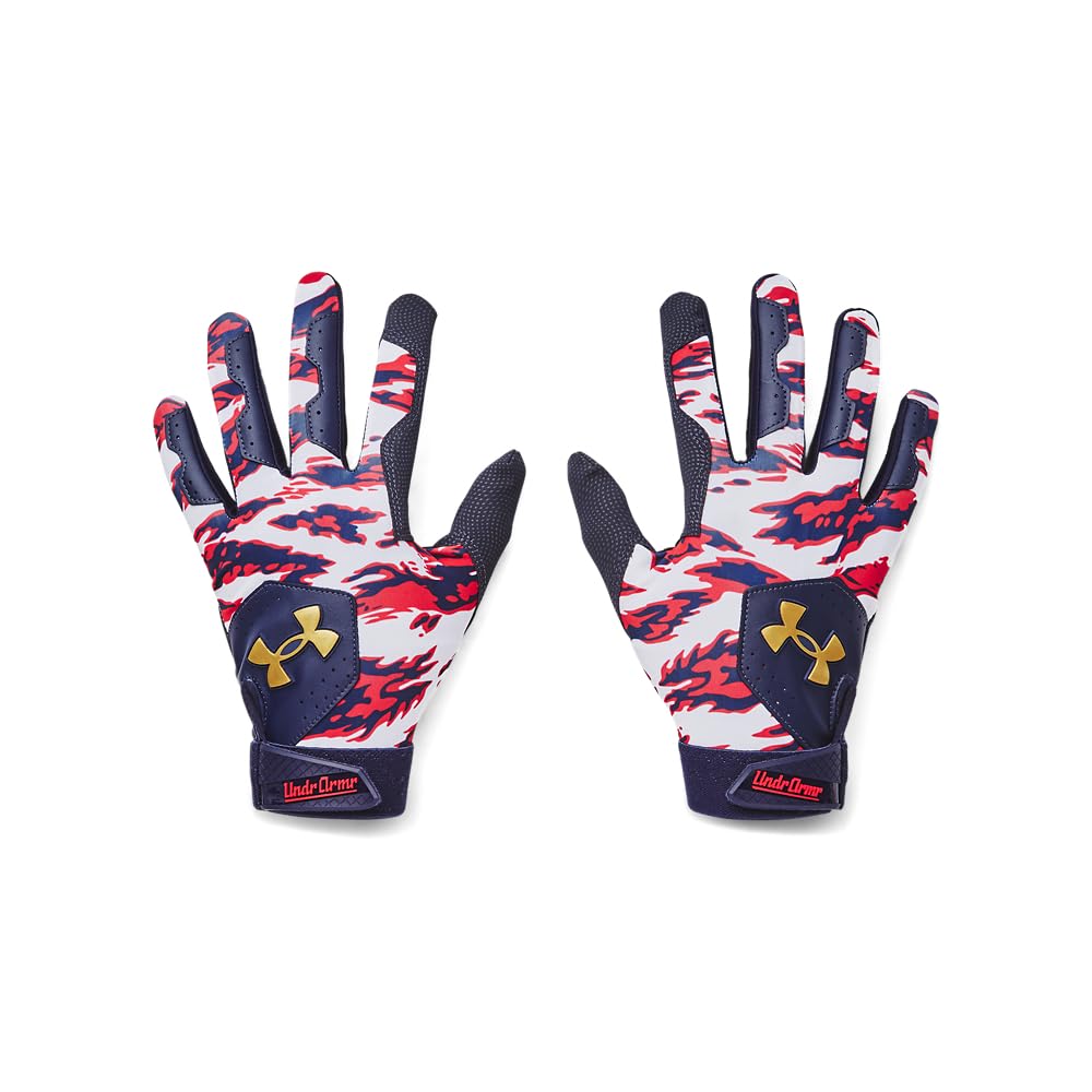 Under Armour Mens Clean Up Culture Baseball Gloves, (410) Midnight Navy / / Gold, Small