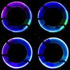 4 Pack Of Led Flash Tyre Wheel Valve Cap Light For Bike Bicycle Motorbicycle Wheel Light Tire