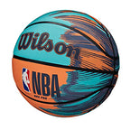 WILSON NBA DRV Pro Streak Outdoor Basketball - Size 5-27.5, Blue/Orange