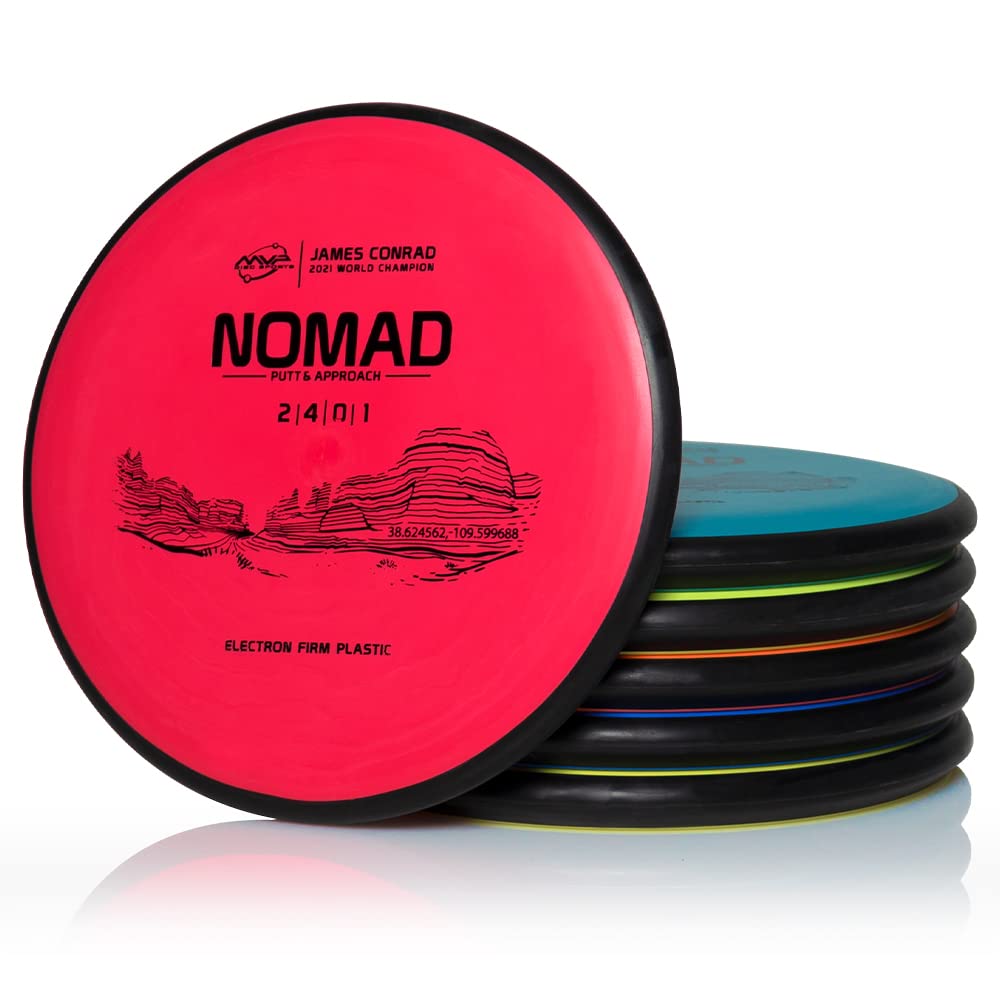 Mvp Disc Sports Electron Nomad (Firm) James Conrad Edition Disc Golf Putter 6-Pack (Assorted Weights/Colors May Vary)