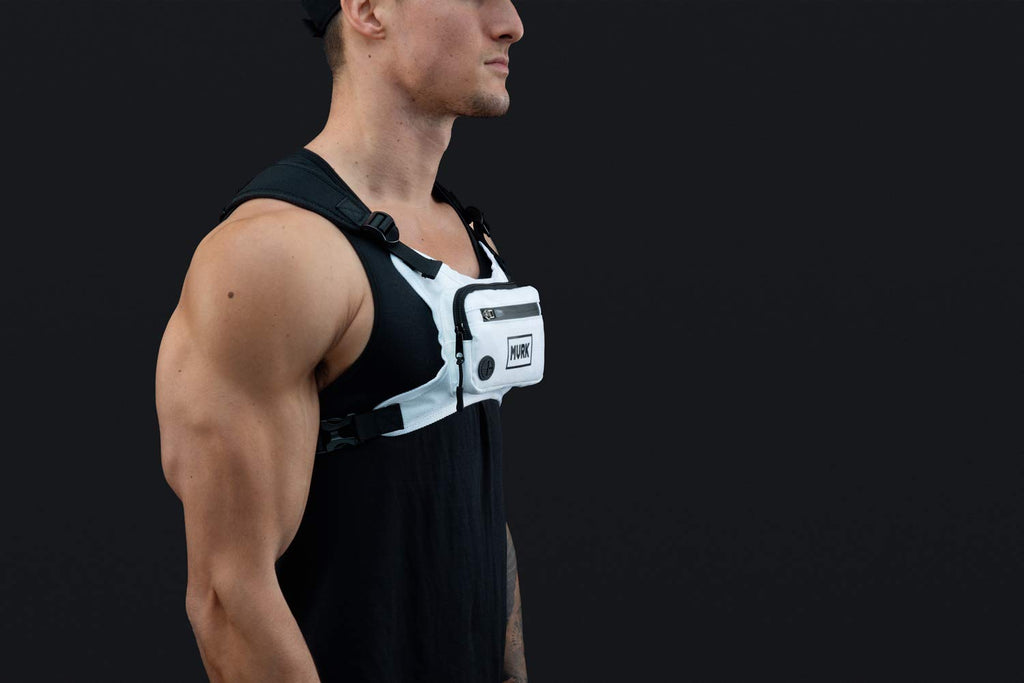 Mvrk Water Resistant Chest Pack - Lightweight Running Pack For Workouts, Running Phone Holder With Extra Storage, Minimalist Run