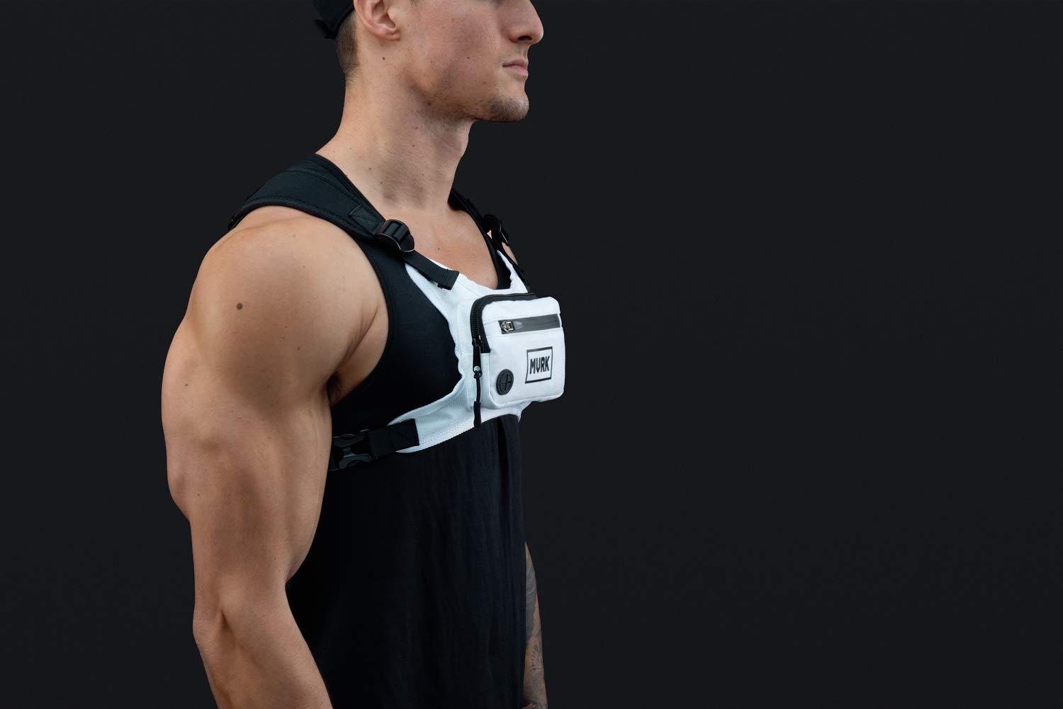 Mvrk Water Resistant Chest Pack - Lightweight Running Pack For Workouts, Running Phone Holder With Extra Storage, Minimalist Run