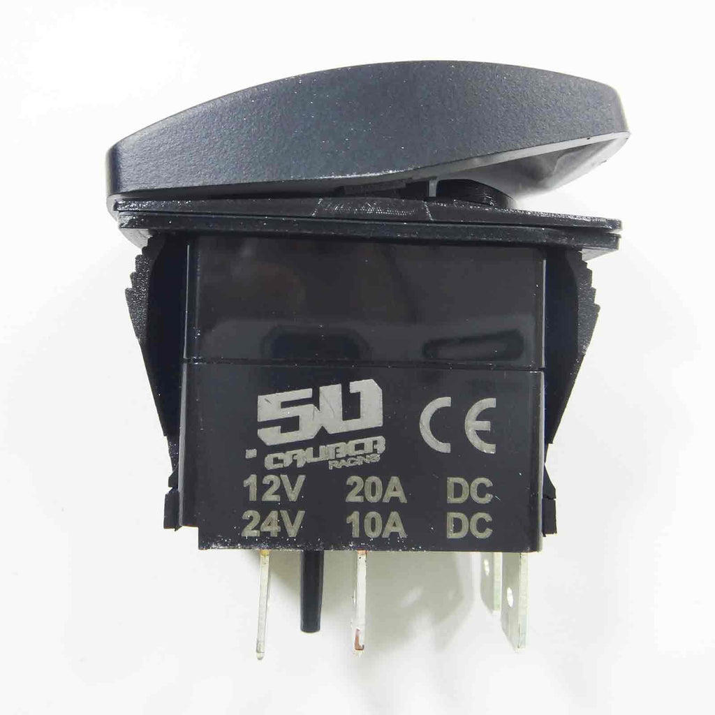 50 Caliber Racing Rocker Switch On/Off Led Backlit-Bilge Pump- Utv, Auto, Boat 20A 12V (5362A2Blue)