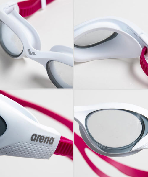 Arena The One Woman Swim Goggles For Women Watertight Fit Orbit-Proof Seals Anti-Fog Polycarbonate Non-Mirror Lens, Smoke/White/