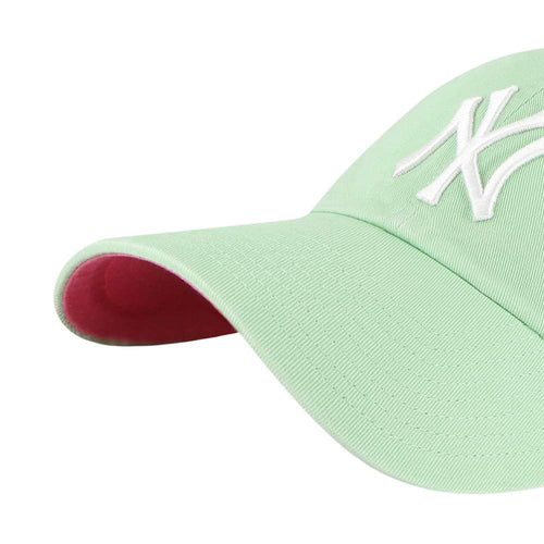 '47 New York Yankees Adjustable Cap Clean Up Mlb, Green, Pink, One Size