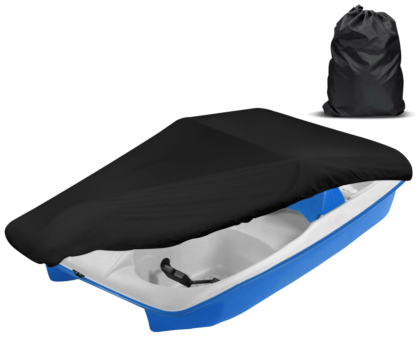 Icover Pedal Boat Cover, Fits 3 Or 5 Person Pedal Boat Water Proof Heavy Duty Paddle Boat Cover, Black