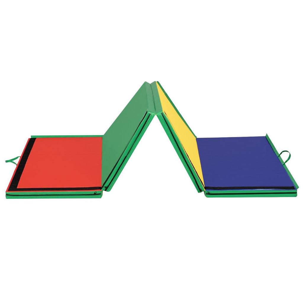 Giantex 4X10X2 Gymnastics Mat Folding Panel Thick Gym Fitness Exercise (Multicolor), 4X10X2