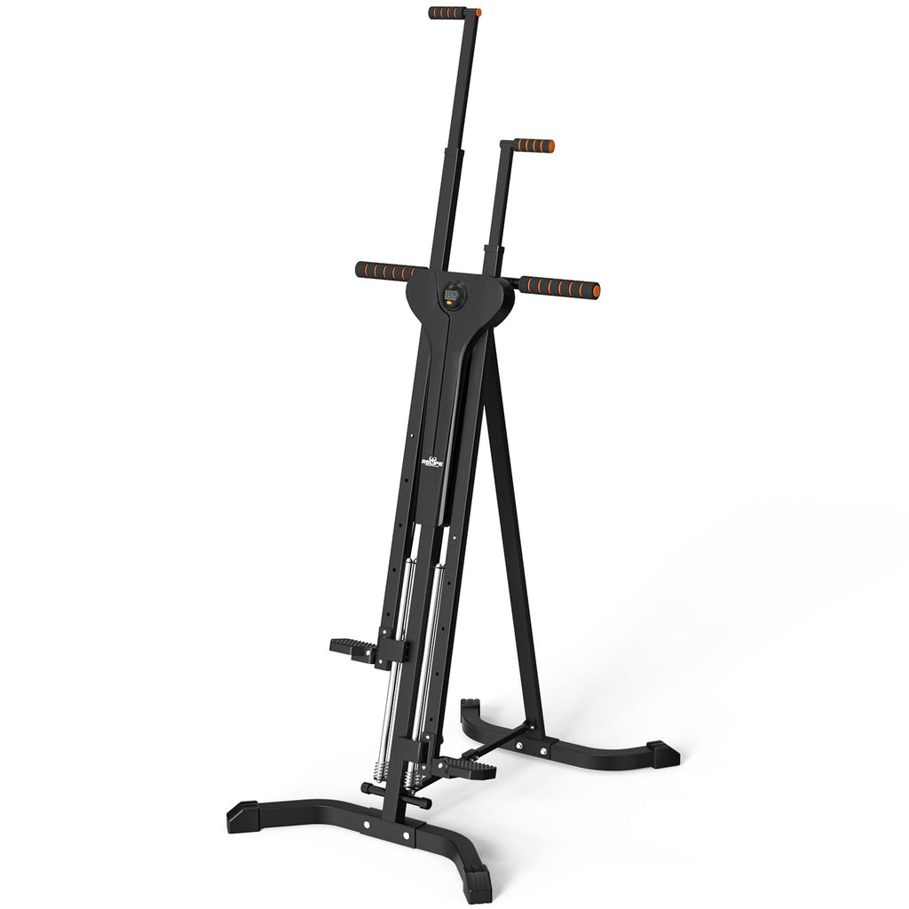 Vertical Climber Exercise Machine For Home Gym With 4 Metal Guide Rails Folding Exercise Climber Cardio Workout Machine 5-Level