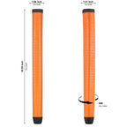 Shabier Light Weight Breathable Leather Golf Putter Grip Pure Handmade Soft Leather Golf Grips (Orange)