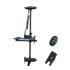 Aquos Haswing Black 12V 55Lbs 48Inch Bow Mount Trolling Motor With Remote Control, Quick Release Bracket For Inflatable Boat Kay