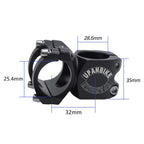 Upanbike Bike Stem 25.4Mm 28.6Mm Aluminum Alloy Short Stem For Mountain Bike Road Bicycle Mtb Bmx(Black)