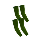 Kuhnmarvin 2Pairs Arm Sleeves For Men/Women Tattoo Cover-Up Volleyball Sleeve Softball Pickleball Compression Sleeves (Green)