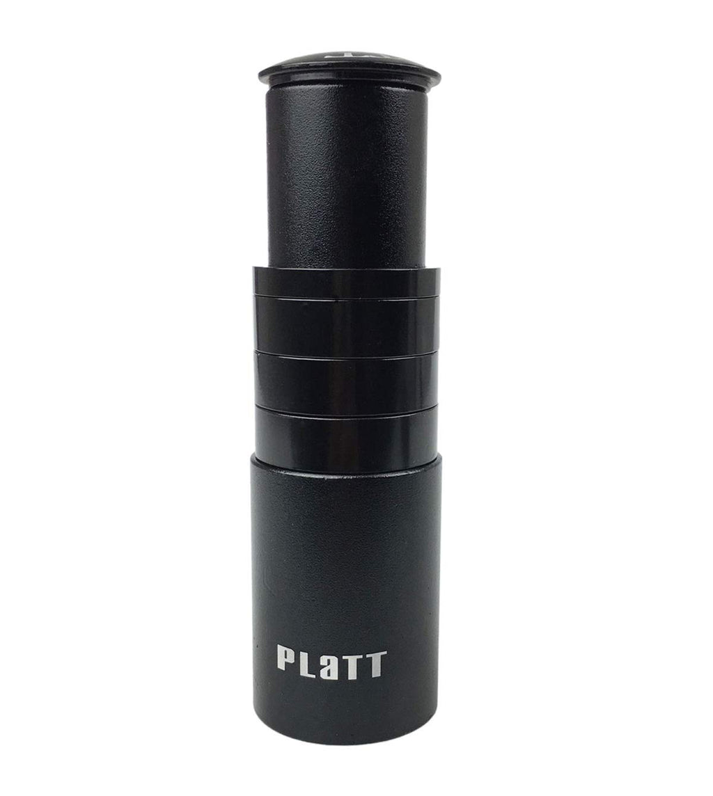 Platt Bike Fork Stem Extender Aluminum Alloy Mtb Bicycle Stem Raiser Handlebar Riser Fit For 1 1/8 Threadless Steerer Tubes,Blac