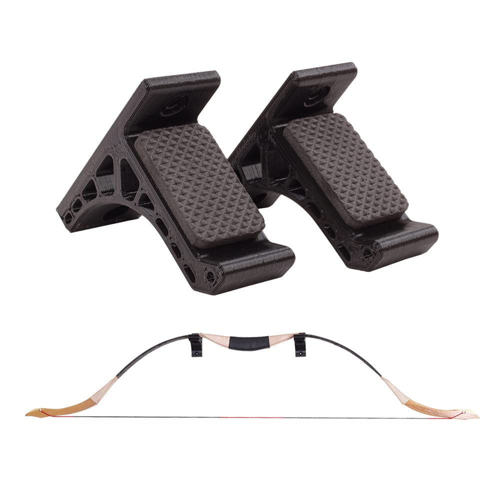 SOPOGER Archery Bow Wall Mount Storage Rack Hanger Display Universal Holder Stand for Recurve Compound Longbow (Black)