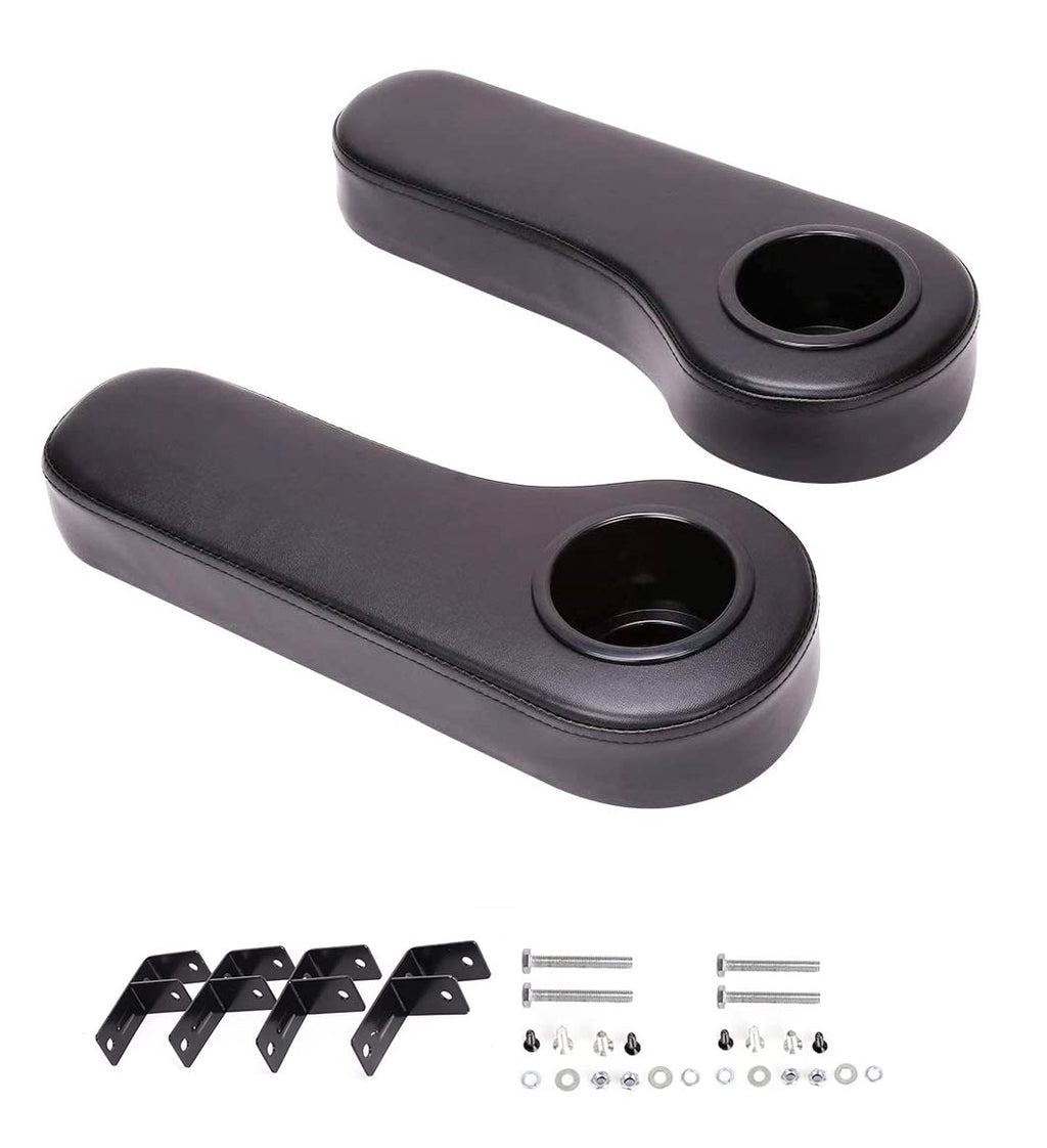Golf Cart Rear Seat Arm Rests | No Drilling Required, Universal Arm Rest Fits On Ezgo, Club Car, Yamaha Golf Cart With Rear Seat