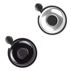 Rekata 2 Pack Aluminum Bike Bell, Loud Sound Bicycle Bell For Adults Kids Girls Boy (Black + Silver)