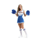 Hooshing 12Pcs Cheerleading Pom Poms Metallic Foil Royal Blue With Plastic Handles For Team Sports Dance Party