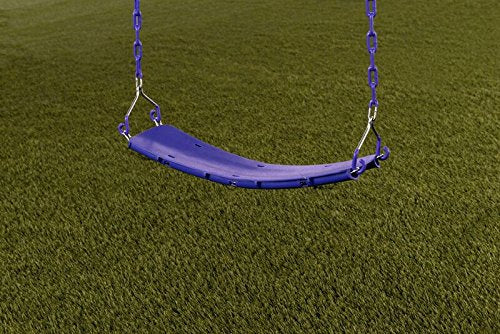 Beginner Swingset Seat With Chains | Purple | 115Lb Capacity | 58'' Zinc-Plated Chain W/Vinyl Coating | Easy Assembly & Installa