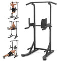 Power Tower, Heavy Duty Pull Up Bar 450LB Capacity, Multi-Functional Dip Station Adjustable Height, Strength Training Equipment 