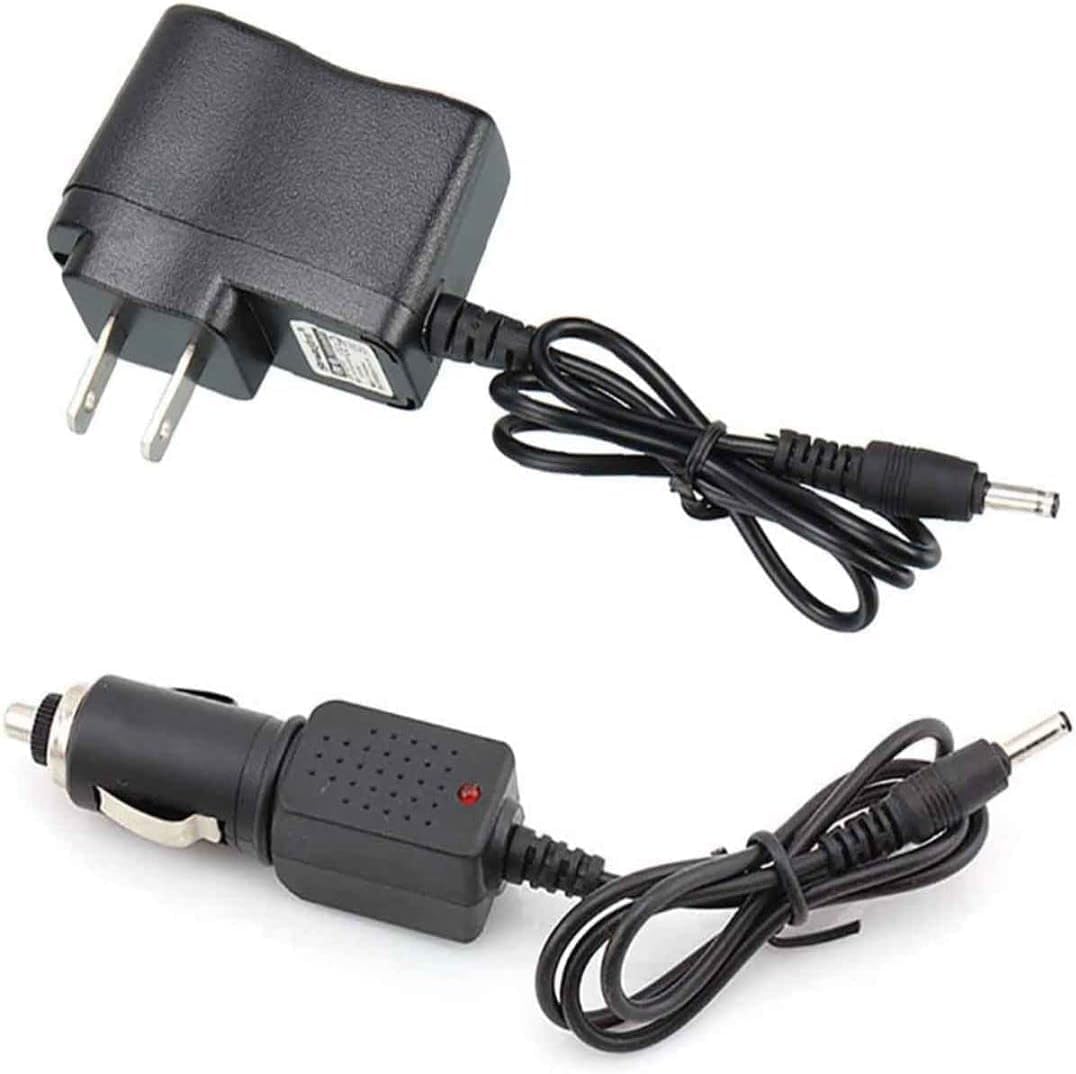 Pocketman 3.7-4.2V Li-ion AC Charger Cable Cord Car Charger Adapter for Rechargeable Flashlight Headlamp Headlight Torch
