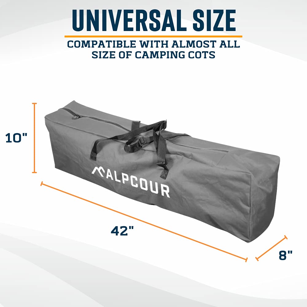 Alpcour Camping Cot Bag?For Outdoor Camping, Travel And Beach - 42 Inch Heavy Duty Polyester Fabric Replacement Bag Fits Most Co
