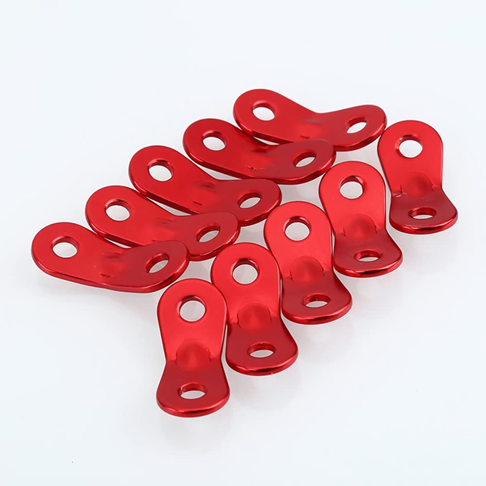 30 Pcs Aluminum Alloy Tent Rope Tensioner Dual Holes Guyline Cord Camping Supplies Durable Cord Adjuster Wind Rope Buckle For Ca