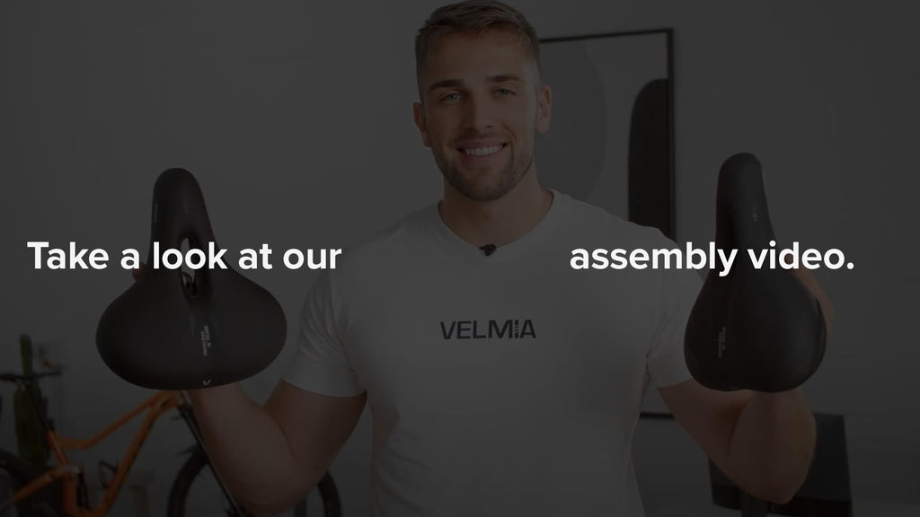 Velmia Trekking Bicycle Saddle - Comfortable Saddle For Men And Women - 3 Zone Concept - Waterproof Bicycle Seat With Ergonomic
