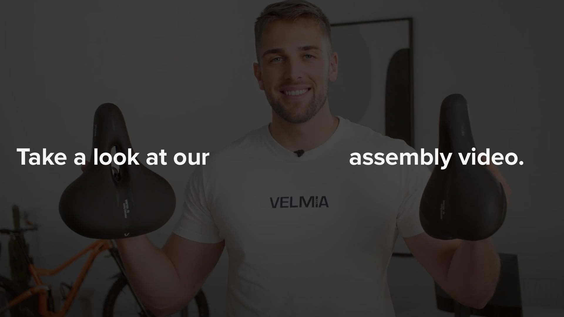 Velmia Trekking Bicycle Saddle - Comfortable Saddle For Men And Women - 3 Zone Concept - Waterproof Bicycle Seat With Ergonomic