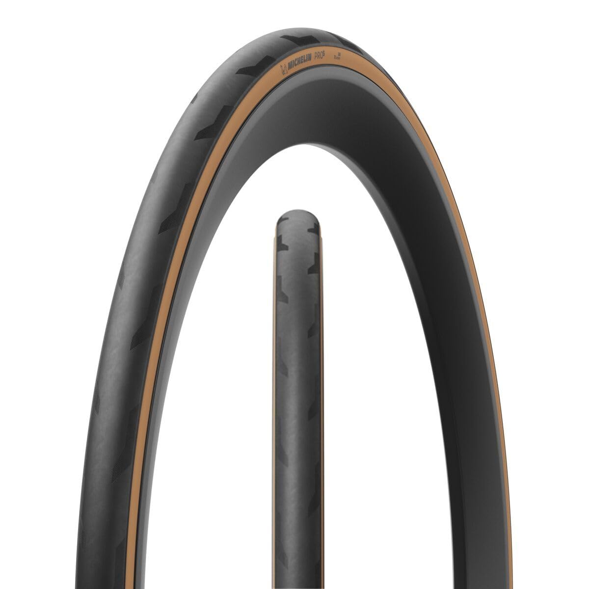 MICHELIN PRO5 TLR Road Tire 700x35C Folding Tubeless Ready with Gum-X Compound, Bead2Bead Shield Technology, Tanwall, Lightweigh