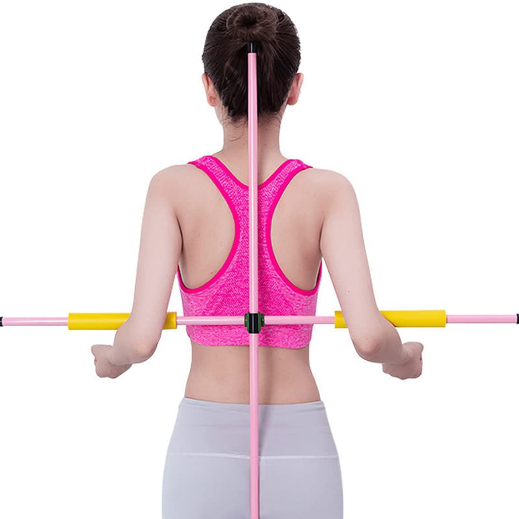 SalLady Yoga Stick Set Sturdy Long Exercise Stick for Back Posture Fitness Workout Training Fiber Muscle Roller Leg Foam