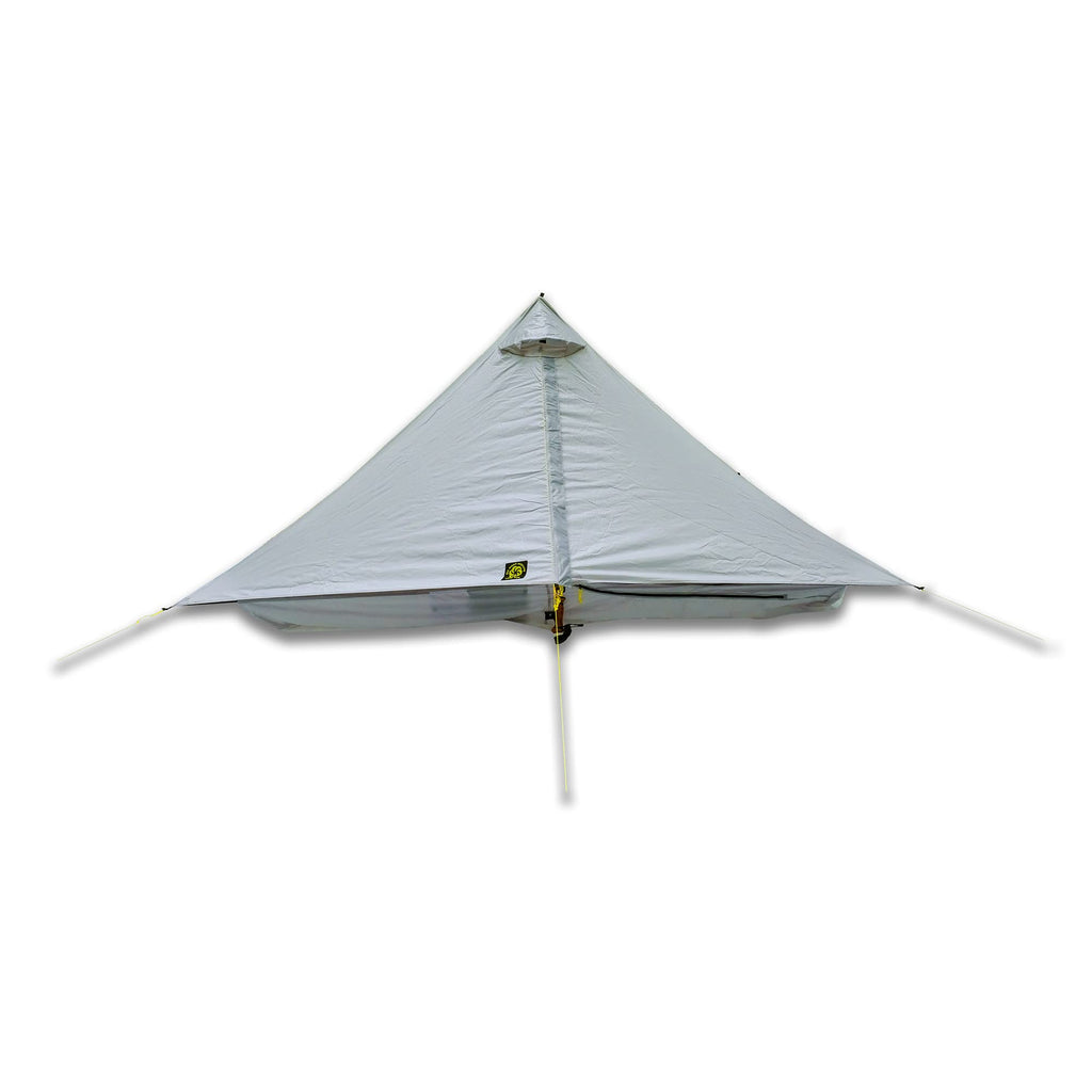 Six Moon Designs Lunar Solo Gray 1 Person Ultralight Tent. 26 Oz. Backpacking Tent. 100% Silicone Coated Polyester Material For