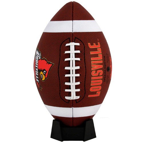 NCAA Game Time Full Size Football , Louisville Cardinals, Brown, Full Size
