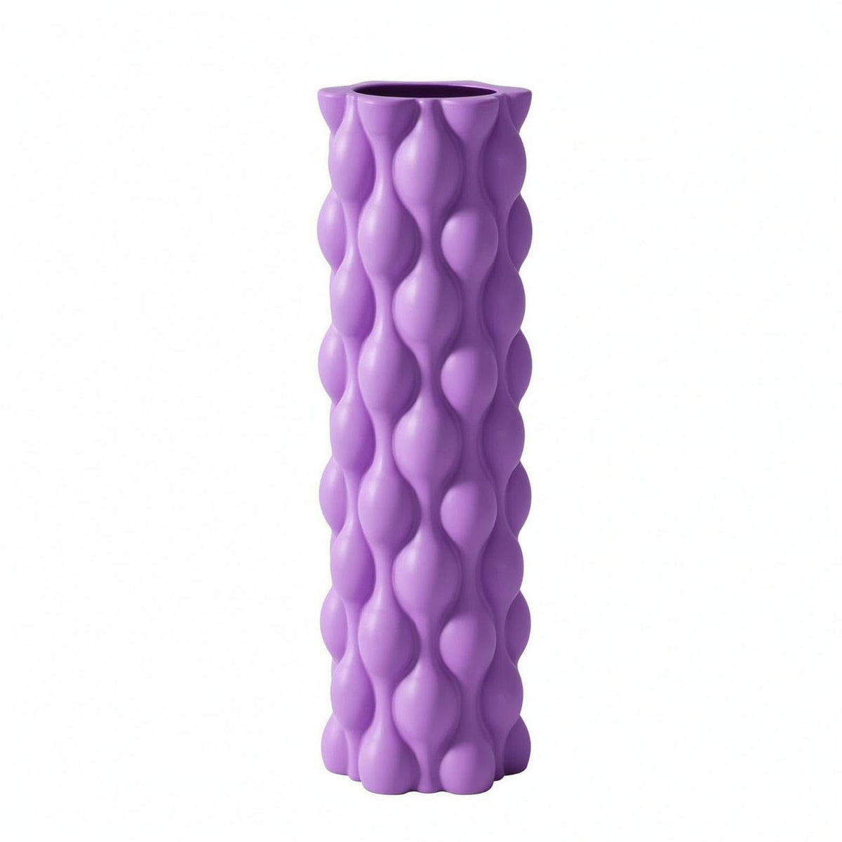TRENDYNEST HighDensity Soft Roller Solid Core Textured Soft Roller Deformation Resistant Fitness Gear 75 Hardness, Purple