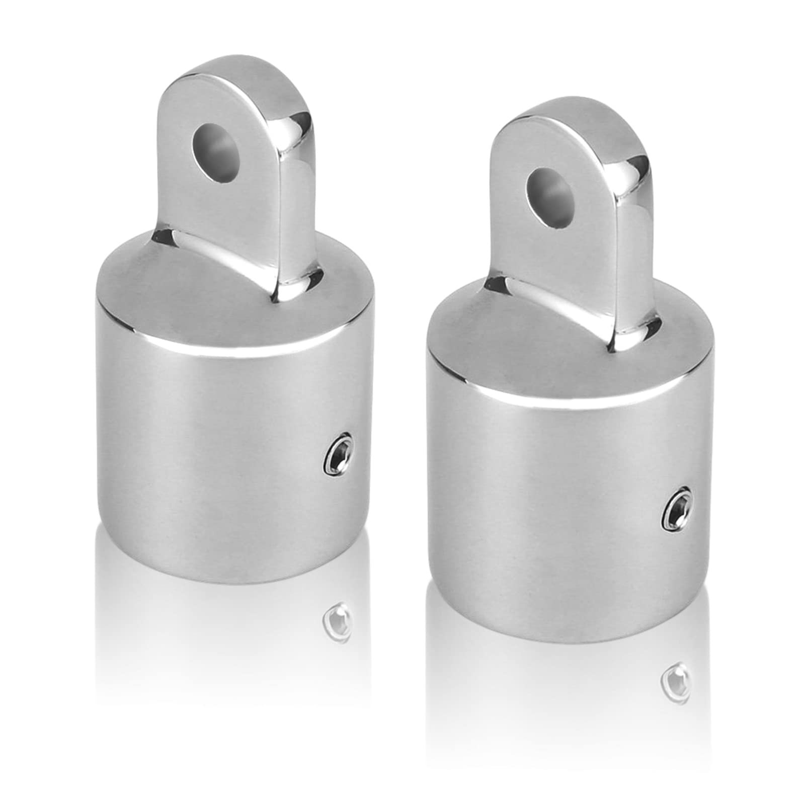 Acelane 2 Pcs Bimini Top Cap External Eye End Boat Fittings Stainless Steel Marine Hardware, Fits 7/8 Inches Od Round Tubing (Up