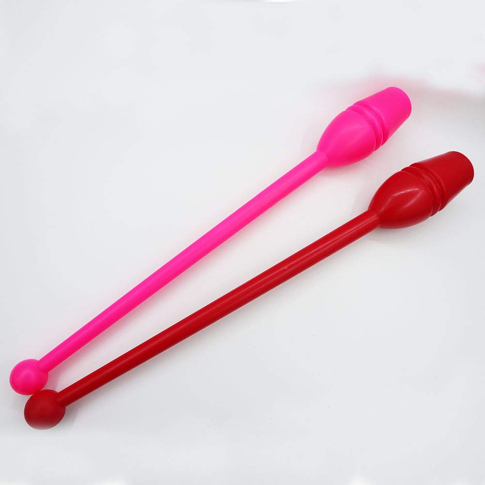 Cgmj 2 Pcs Rhythmic Gymnastics Stick Clubs Gymnastics Training Equipment Tool 13.38'' Length