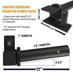 Yes4All Olympic Weight Plate Holder Power Rack Attachment (2X2 Power Rack) - Fit 2'' Olympic Weight Plates