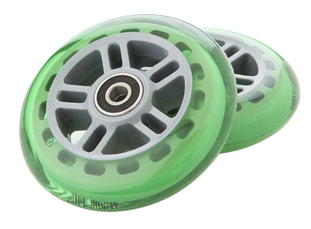 Razor Scooter Replacement Wheels Set with Bearings - Green